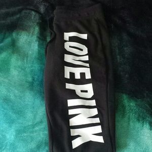 PINK Black Joggers